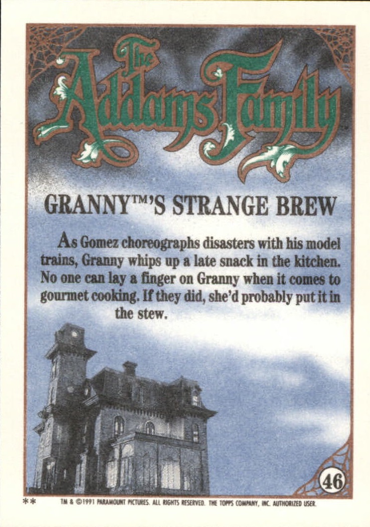 1991 Topps The Addams Family "Main Set" Base Cards