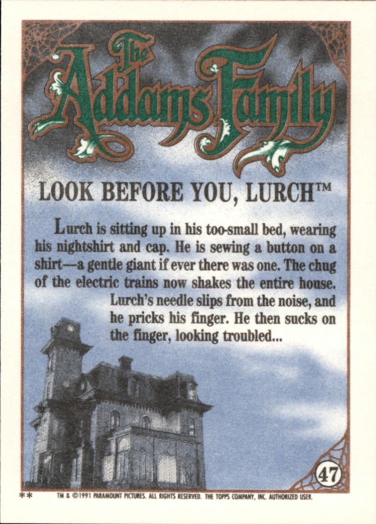 1991 Topps The Addams Family "Main Set" Base Cards