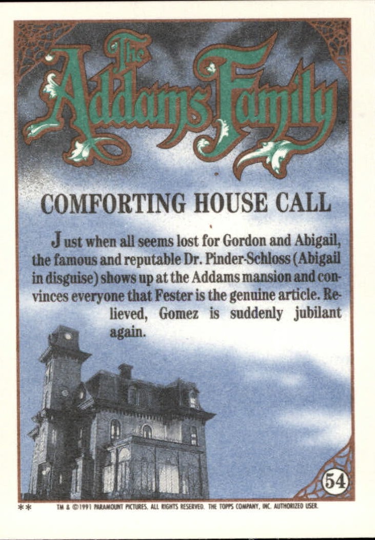 1991 Topps The Addams Family "Main Set" Base Cards