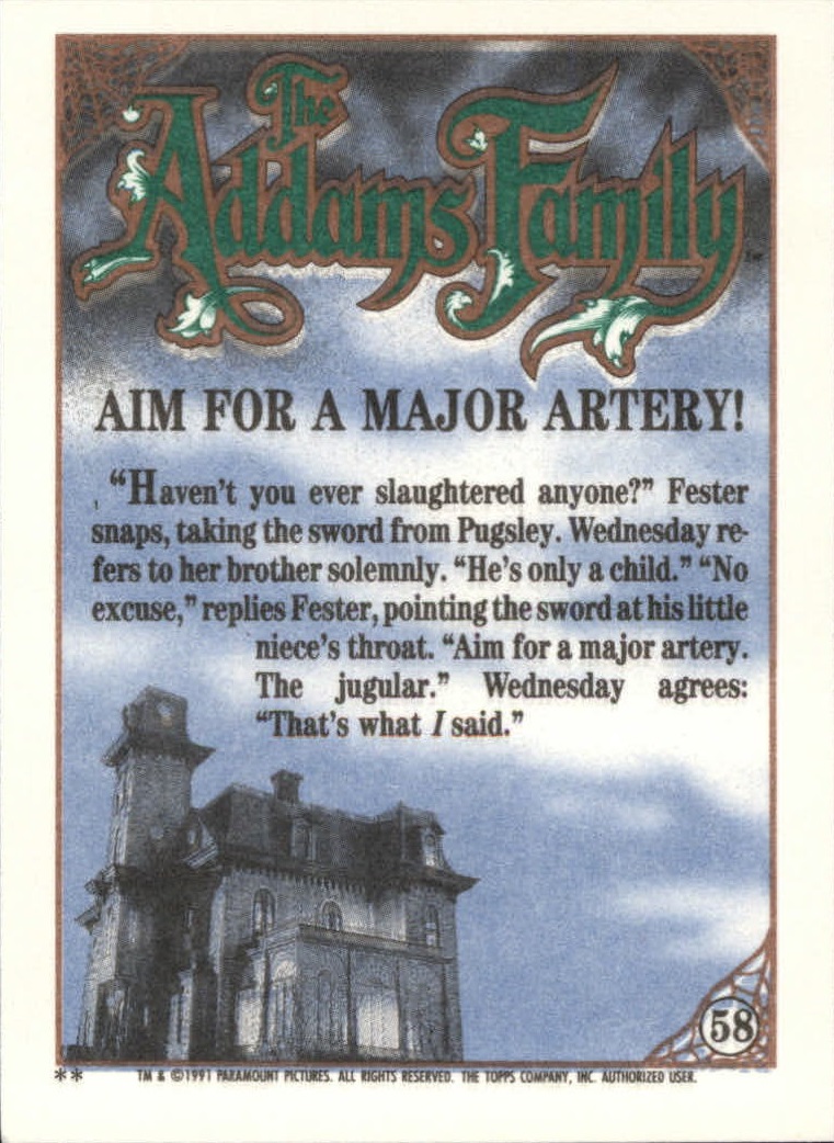 1991 Topps The Addams Family "Main Set" Base Cards