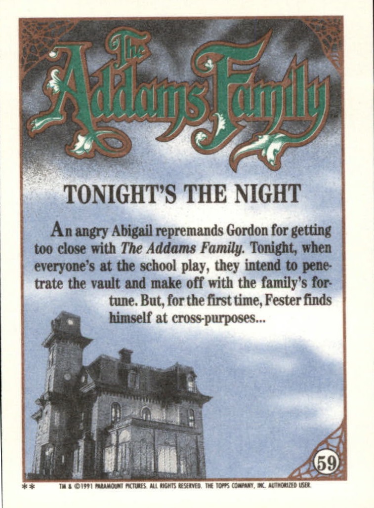 1991 Topps The Addams Family "Main Set" Base Cards