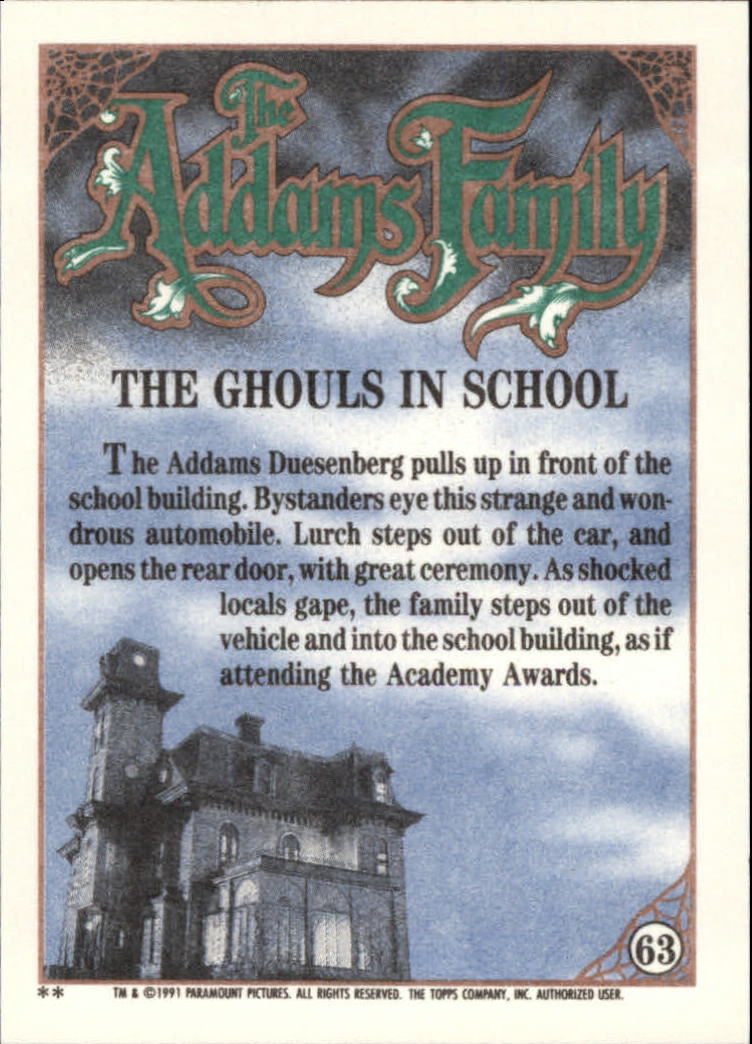 1991 Topps The Addams Family "Main Set" Base Cards