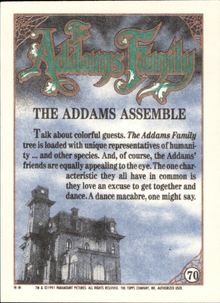 1991 Topps The Addams Family "Main Set" Base Cards