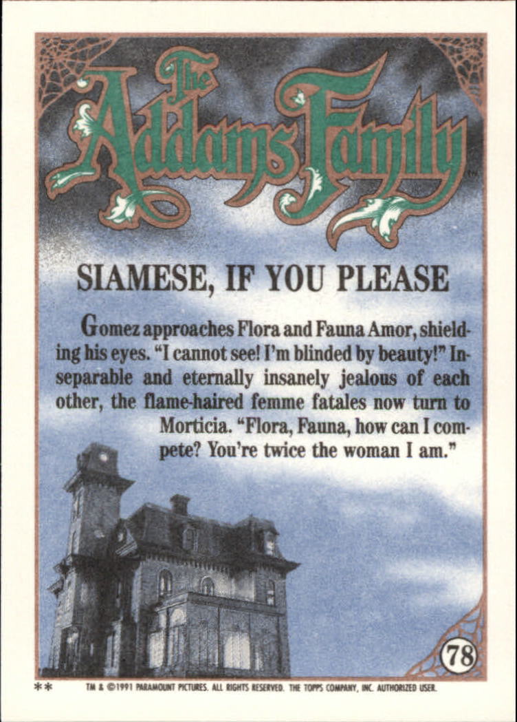 1991 Topps The Addams Family "Main Set" Base Cards