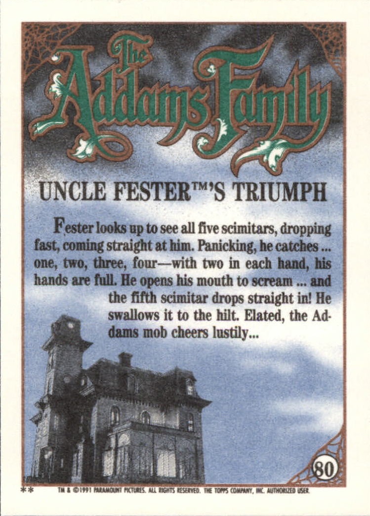 1991 Topps The Addams Family "Main Set" Base Cards