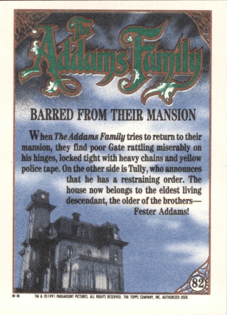 1991 Topps The Addams Family "Main Set" Base Cards