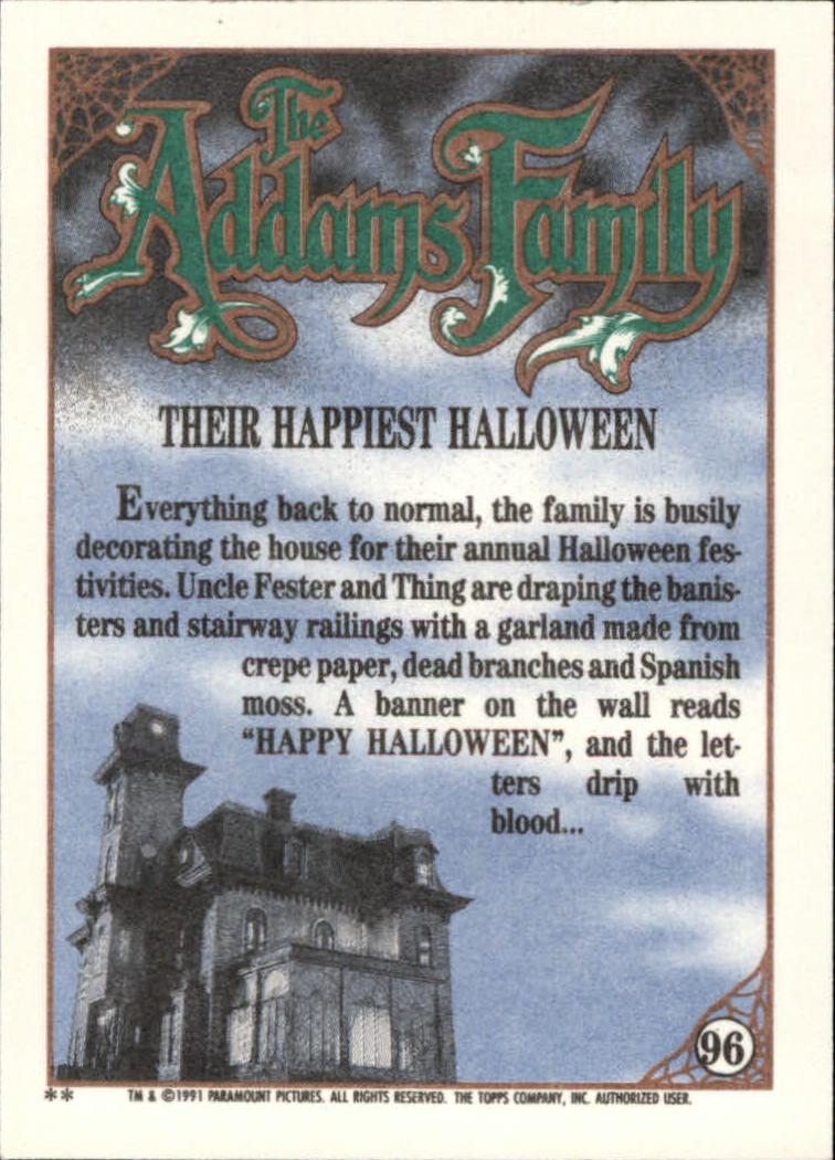 1991 Topps The Addams Family "Main Set" Base Cards