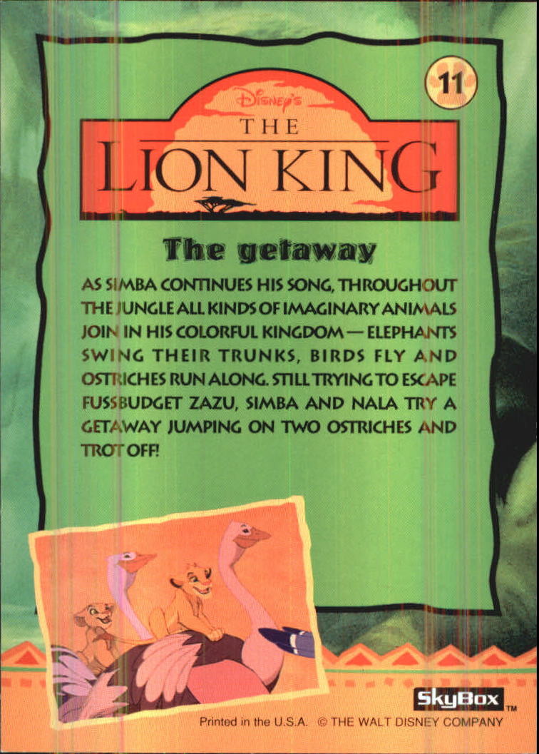 The Lion King (1994 Skybox) "Main Set" Cards #1 to #170 - Picture 23 of 339