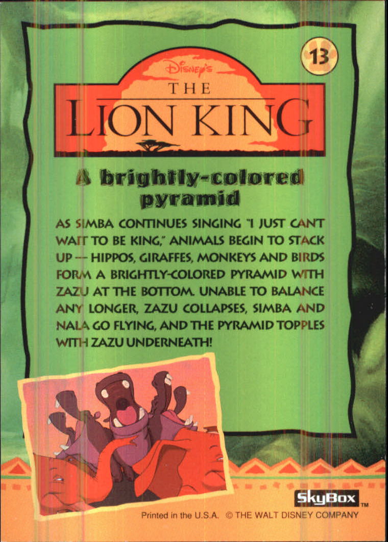 The Lion King (1994 Skybox) "Main Set" Cards #1 to #170 - Picture 27 of 339