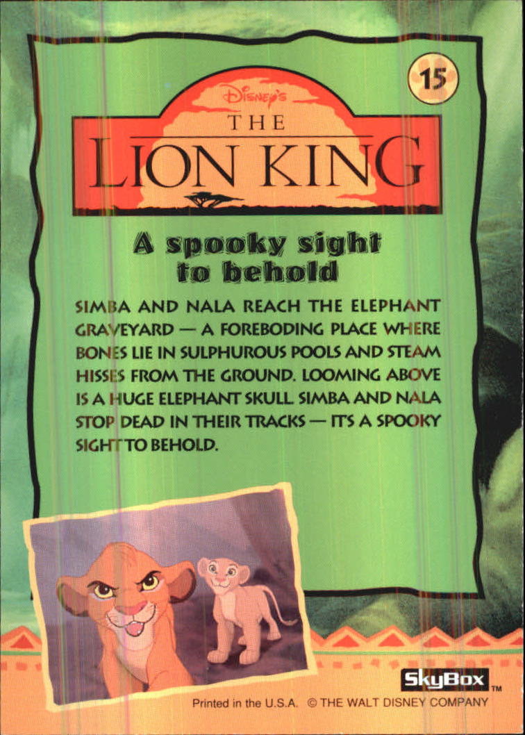 The Lion King (1994 Skybox) "Main Set" Cards #1 to #170 - Picture 31 of 339