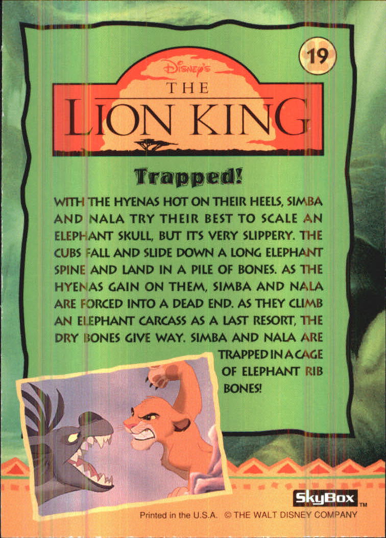 The Lion King (1994 Skybox) "Main Set" Cards #1 to #170 - Picture 39 of 339