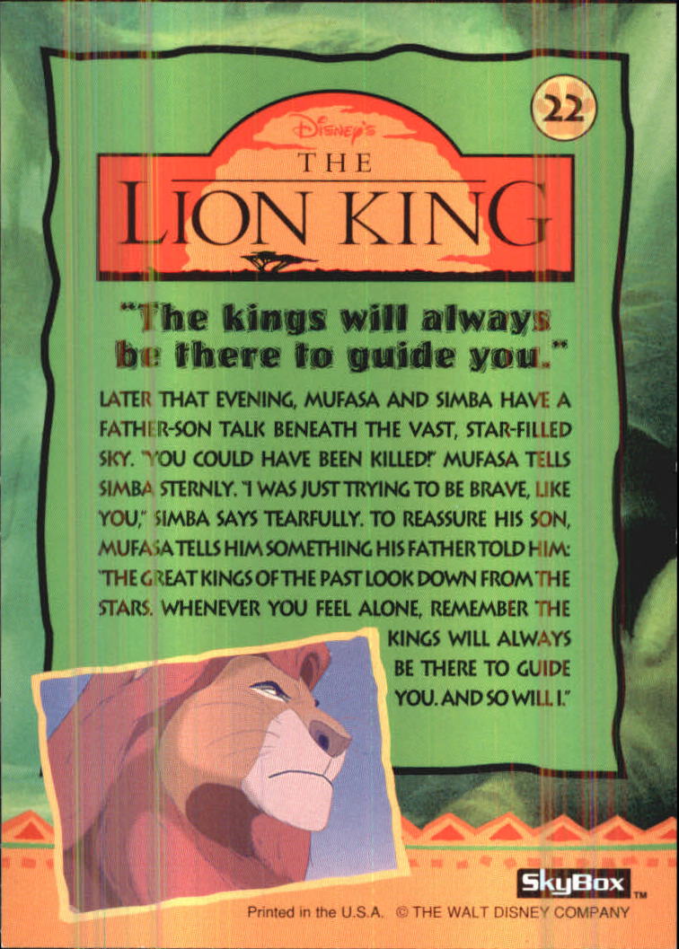 The Lion King (1994 Skybox) "Main Set" Cards #1 to #170 - Picture 45 of 339