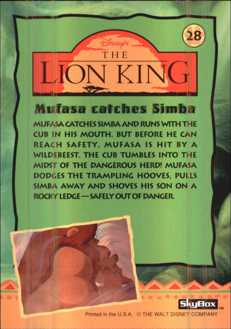 The Lion King (1994 Skybox) "Main Set" Cards #1 to #170 - Picture 57 of 339