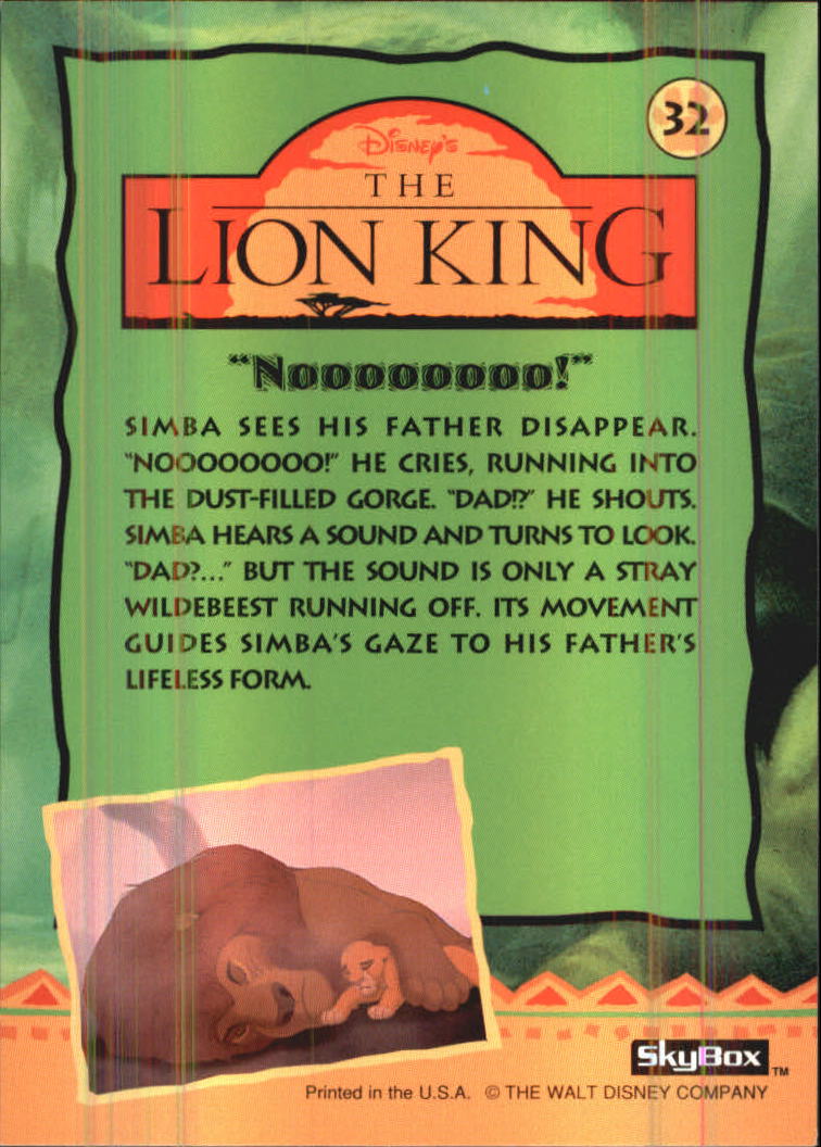 The Lion King (1994 Skybox) "Main Set" Cards #1 to #170 - Picture 65 of 339