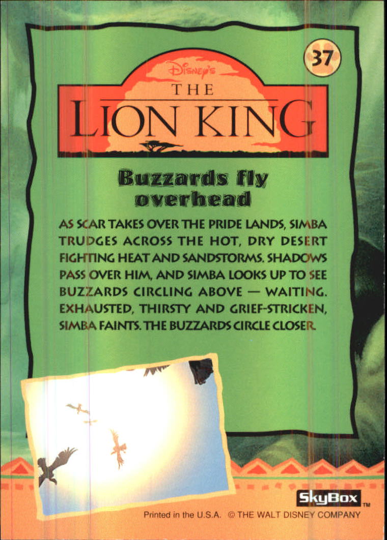 The Lion King (1994 Skybox) "Main Set" Cards #1 to #170 - Picture 75 of 339