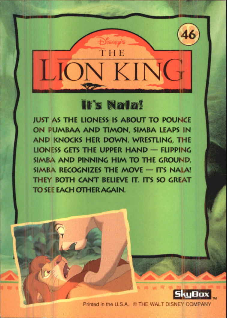 The Lion King (1994 Skybox) "Main Set" Cards #1 to #170 - Picture 93 of 339