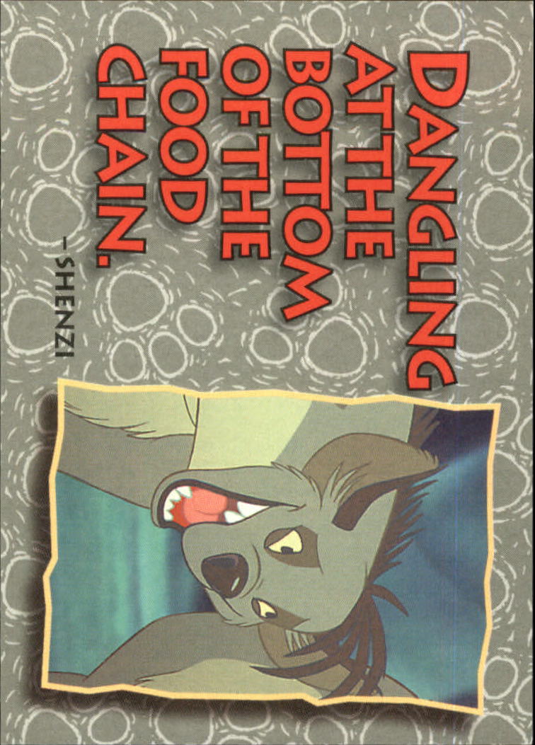 The Lion King (1994 Skybox) "Main Set" Cards #1 to #170 - Picture 168 of 339