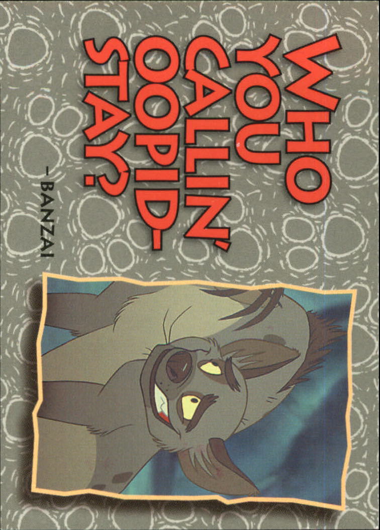 The Lion King (1994 Skybox) "Main Set" Cards #1 to #170 - Picture 170 of 339