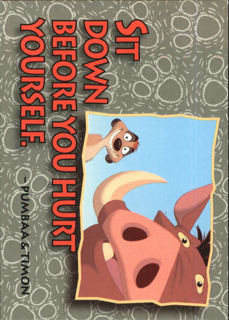 The Lion King (1994 Skybox) "Main Set" Cards #1 to #170 - Picture 172 of 339