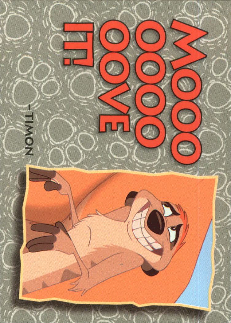 The Lion King (1994 Skybox) "Main Set" Cards #1 to #170 - Picture 174 of 339