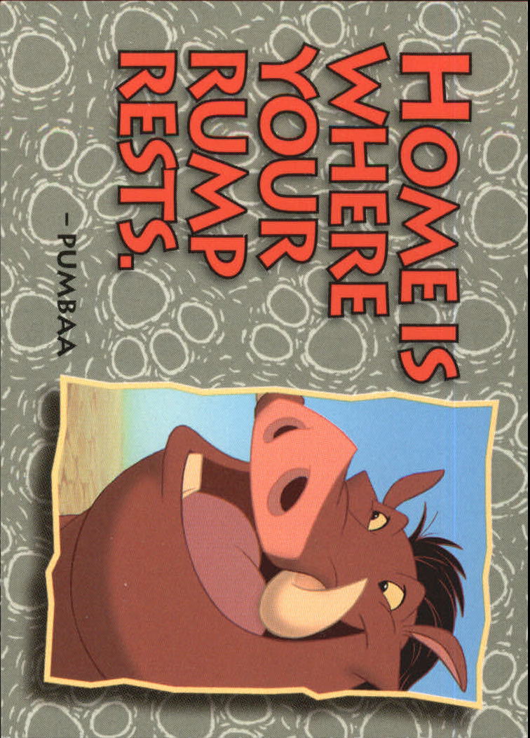 The Lion King (1994 Skybox) "Main Set" Cards #1 to #170 - Picture 176 of 339