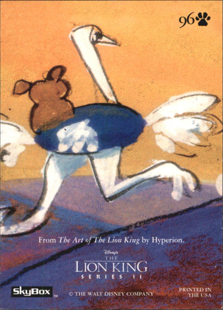 The Lion King (1994 Skybox) "Main Set" Cards #1 to #170 - Picture 191 of 339