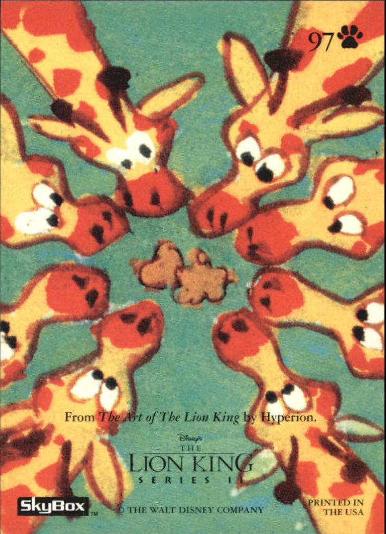 The Lion King (1994 Skybox) "Main Set" Cards #1 to #170 - Picture 193 of 339