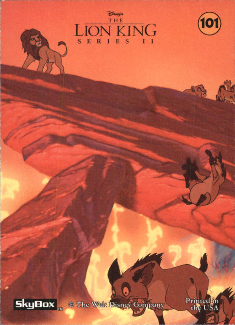 The Lion King (1994 Skybox) "Main Set" Cards #1 to #170 - Picture 201 of 339