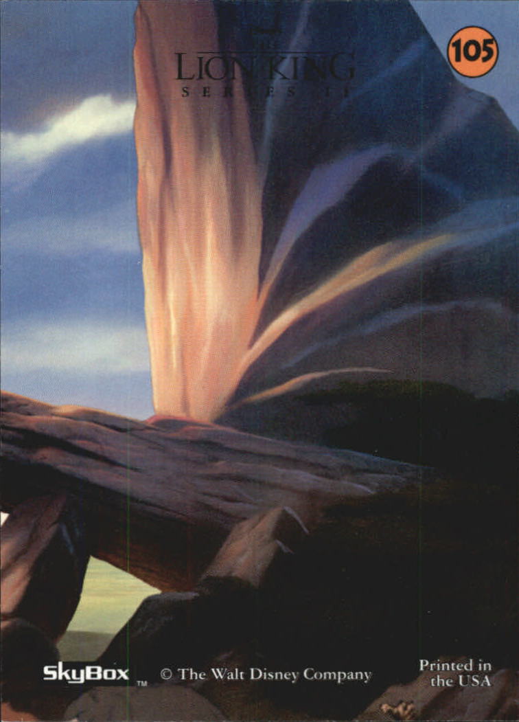 The Lion King (1994 Skybox) "Main Set" Cards #1 to #170 - Picture 209 of 339