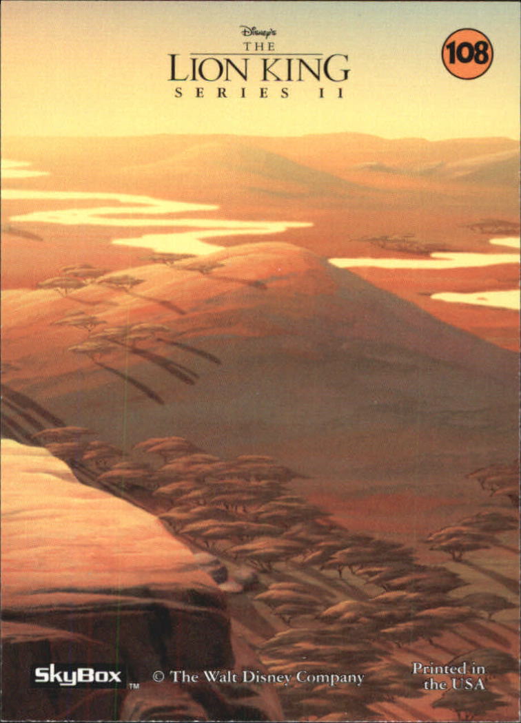 The Lion King (1994 Skybox) "Main Set" Cards #1 to #170 - Picture 215 of 339
