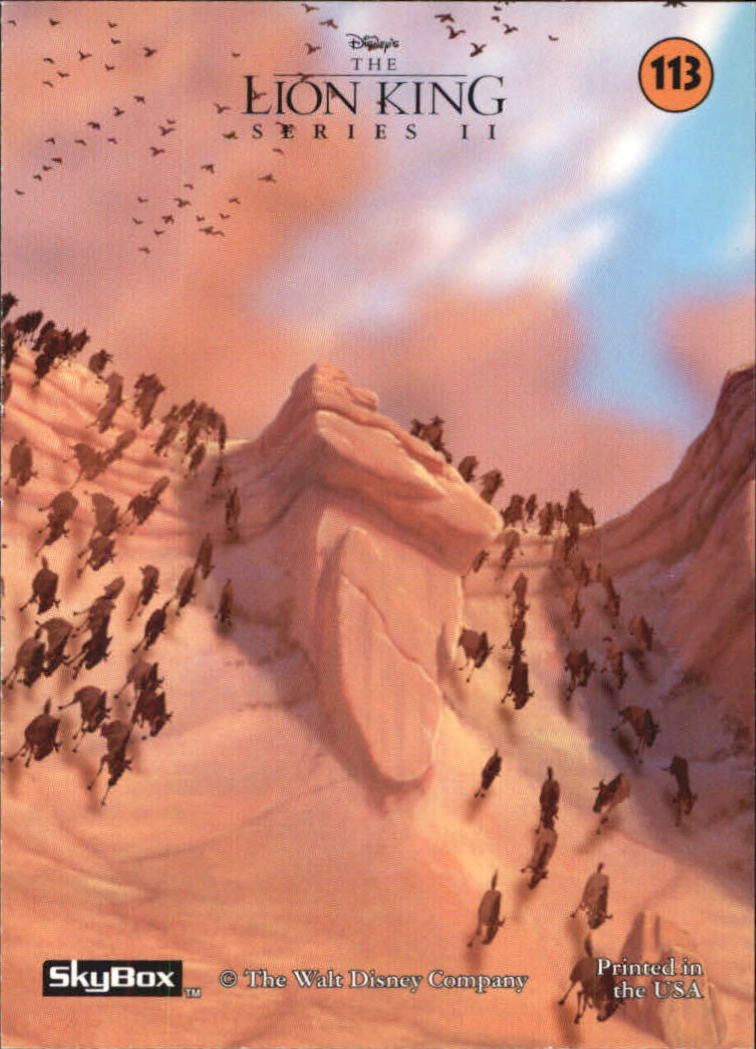 The Lion King (1994 Skybox) "Main Set" Cards #1 to #170 - Picture 225 of 339