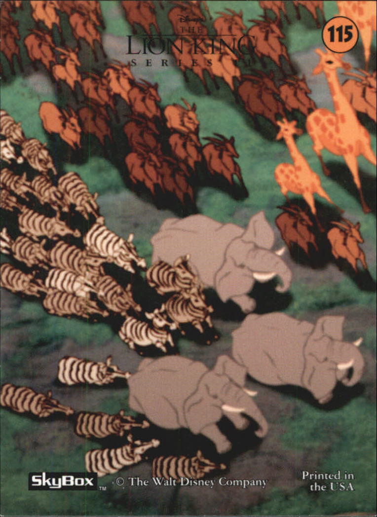 The Lion King (1994 Skybox) "Main Set" Cards #1 to #170 - Picture 229 of 339