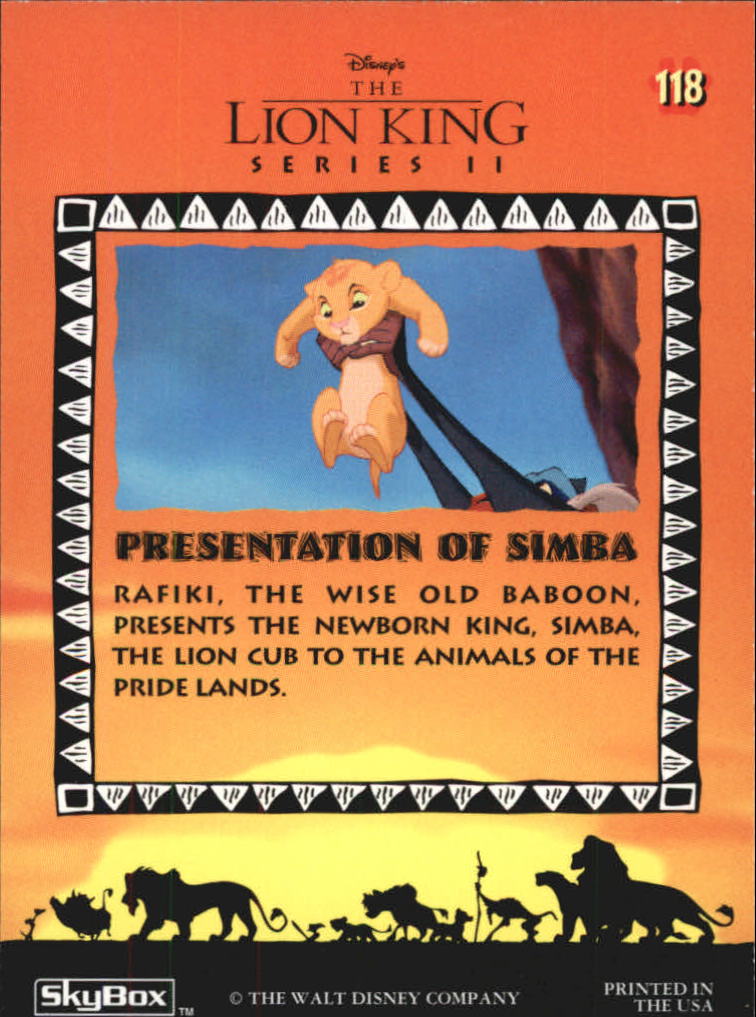 The Lion King (1994 Skybox) "Main Set" Cards #1 to #170 - Picture 235 of 339