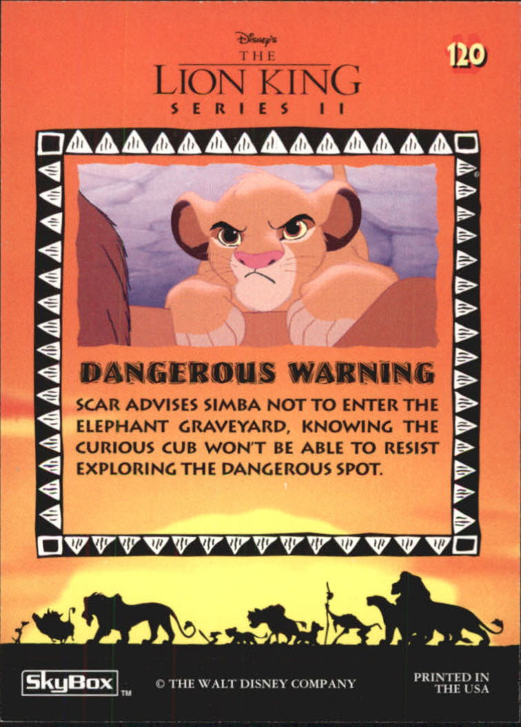 The Lion King (1994 Skybox) "Main Set" Cards #1 to #170 - Picture 239 of 339