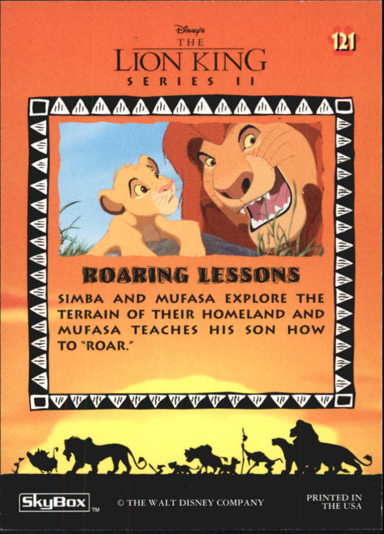 The Lion King (1994 Skybox) "Main Set" Cards #1 to #170 - Picture 241 of 339