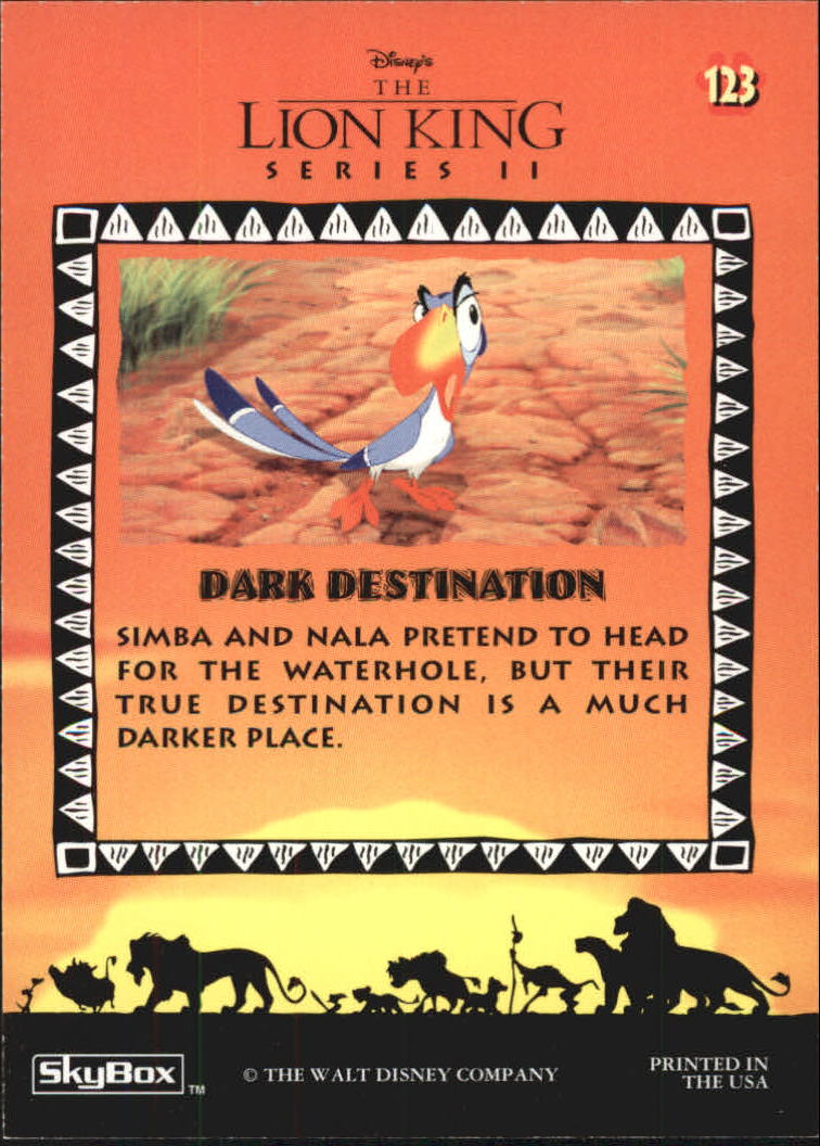 The Lion King (1994 Skybox) "Main Set" Cards #1 to #170 - Picture 245 of 339