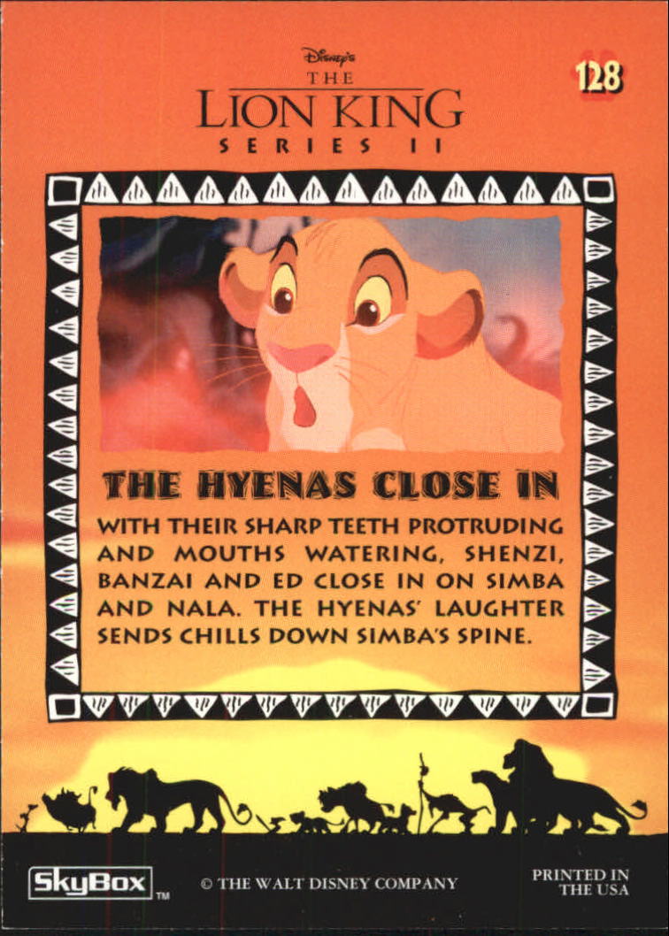 The Lion King (1994 Skybox) "Main Set" Cards #1 to #170 - Picture 255 of 339