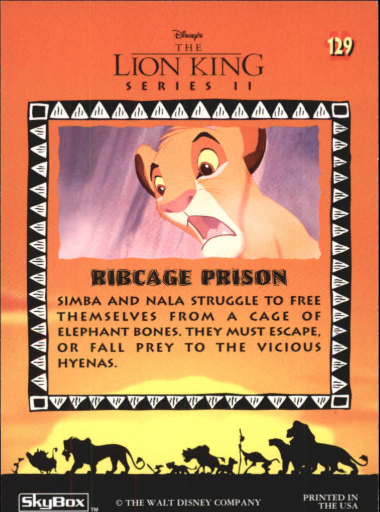 The Lion King (1994 Skybox) "Main Set" Cards #1 to #170 - Picture 257 of 339