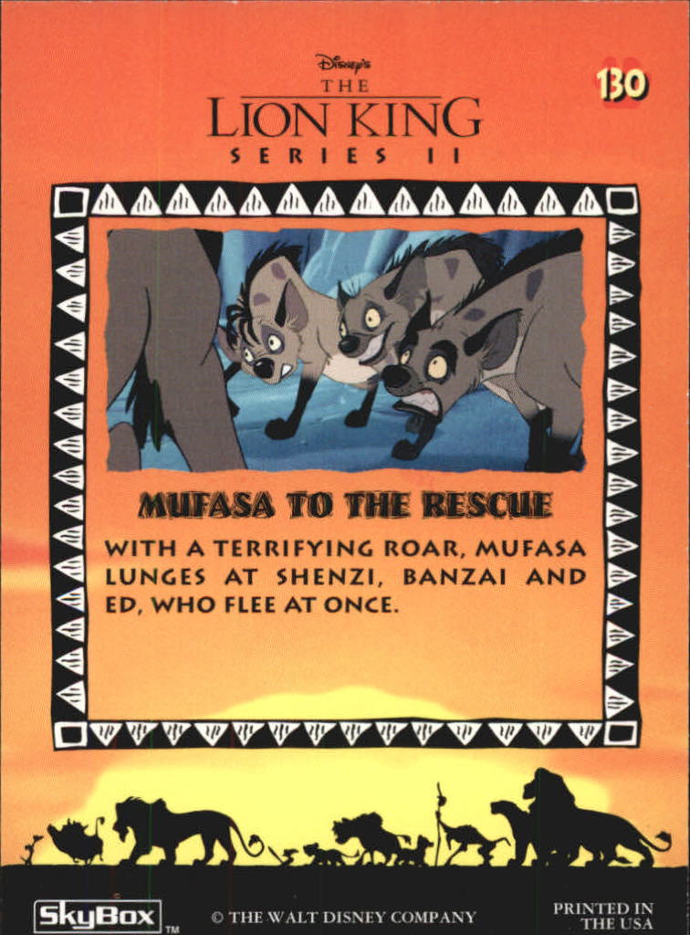 1994 Skybox The Lion King 130 Mufasa To The Rescue Nm Mt 9563