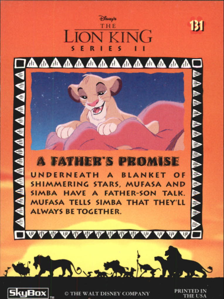 The Lion King (1994 Skybox) "Main Set" Cards #1 to #170 - Picture 261 of 339
