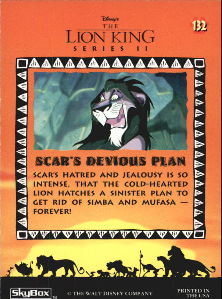 The Lion King (1994 Skybox) "Main Set" Cards #1 to #170 - Picture 263 of 339