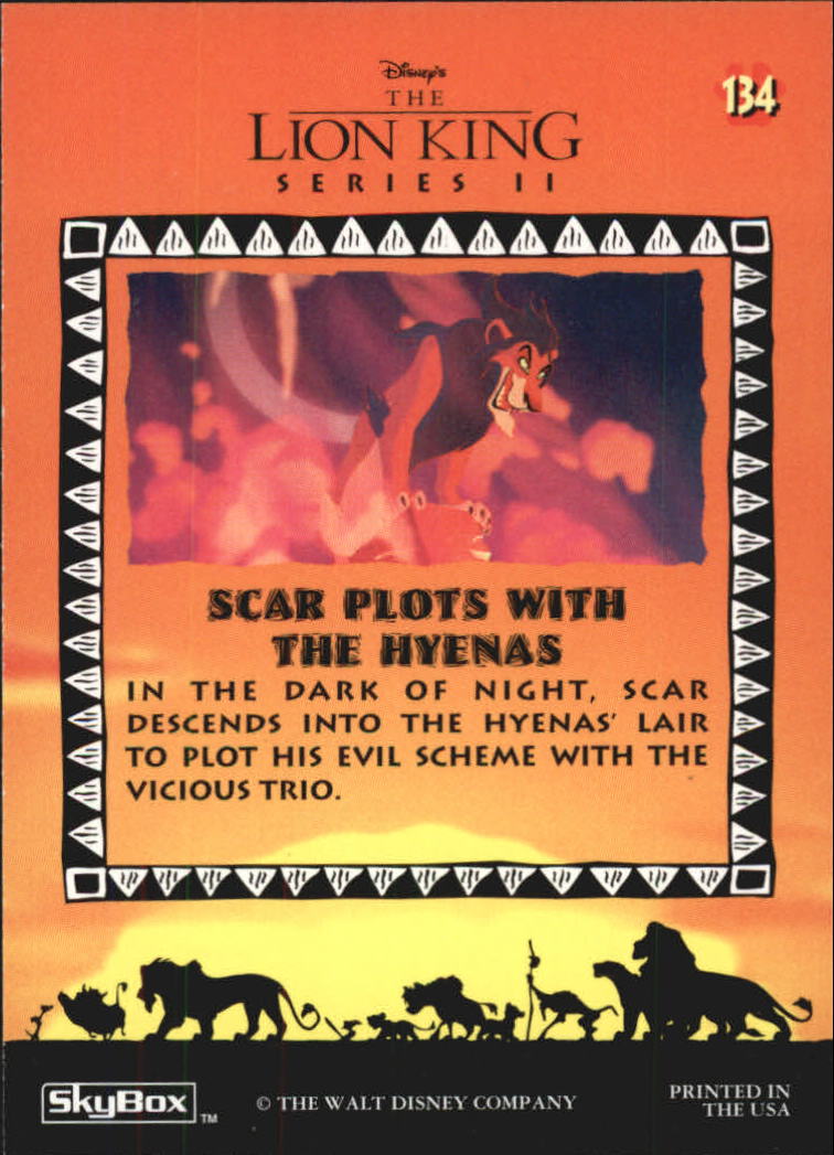 The Lion King (1994 Skybox) "Main Set" Cards #1 to #170 - Picture 267 of 339