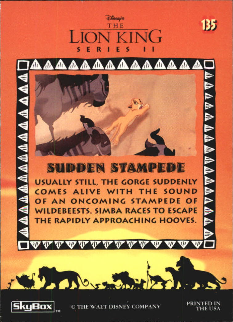 The Lion King (1994 Skybox) "Main Set" Cards #1 to #170 - Picture 269 of 339