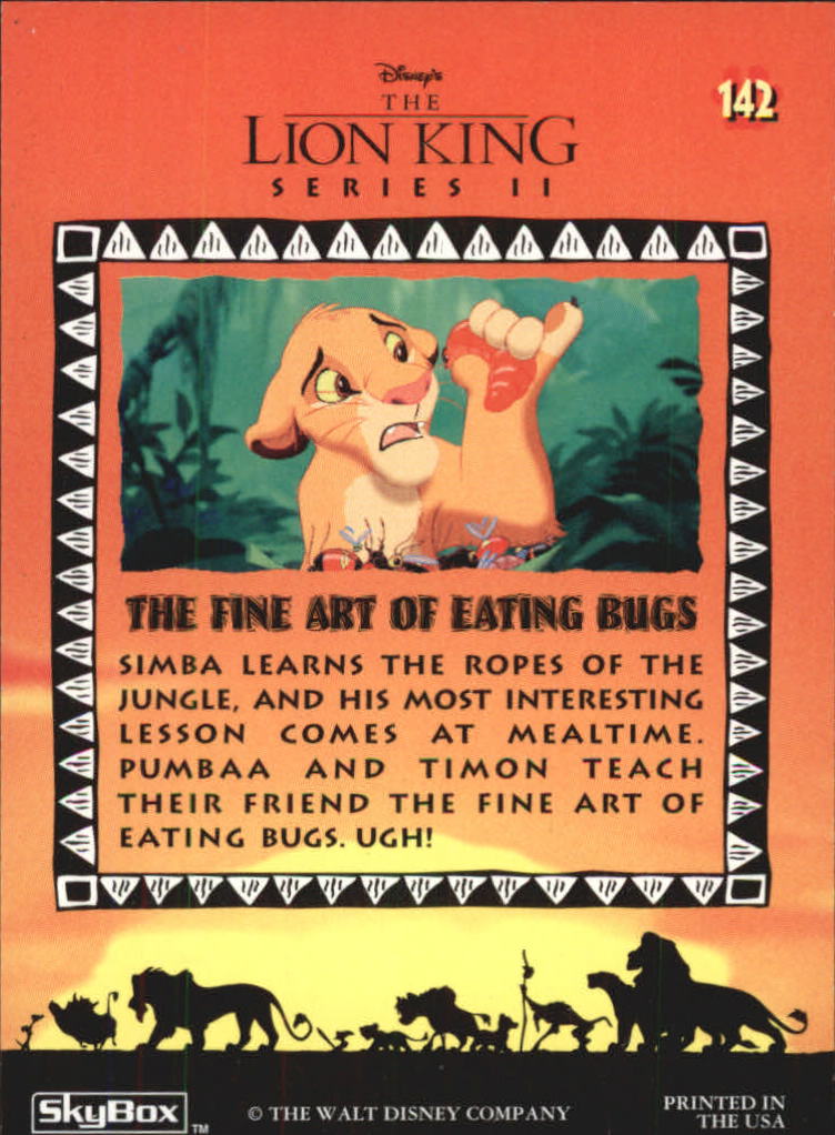 The Lion King (1994 Skybox) "Main Set" Cards #1 to #170 - Picture 283 of 339