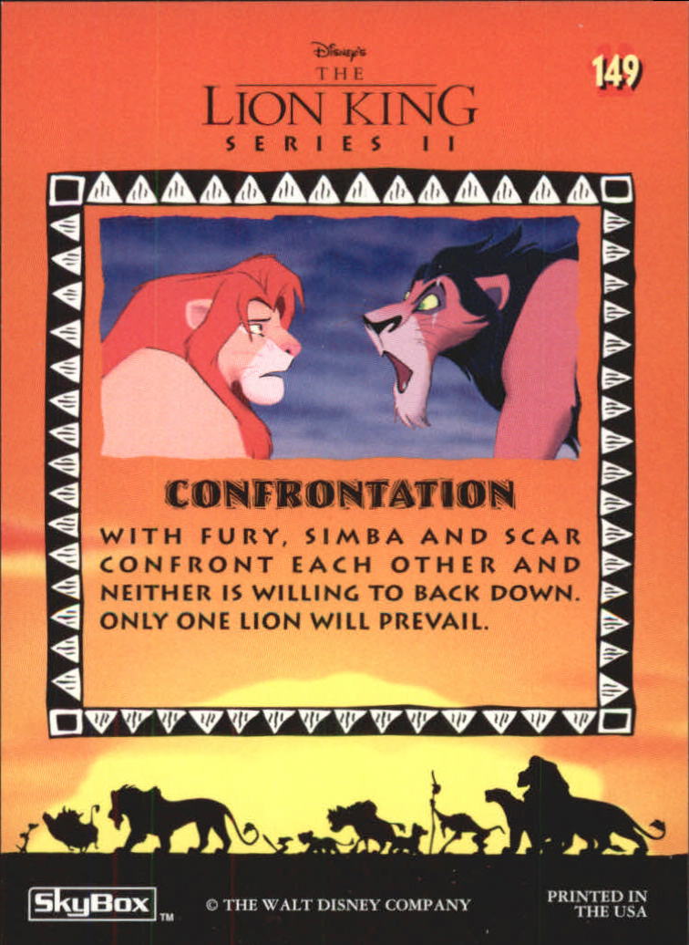 The Lion King (1994 Skybox) "Main Set" Cards #1 to #170 - Picture 297 of 339
