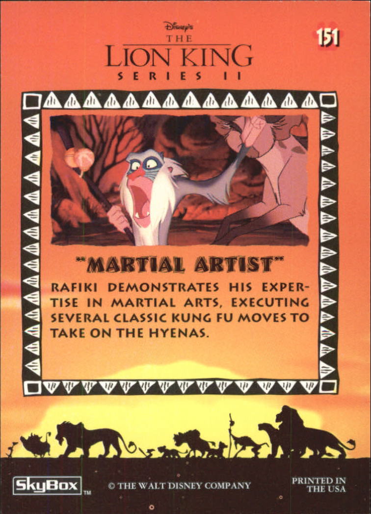 The Lion King (1994 Skybox) "Main Set" Cards #1 to #170 - Picture 301 of 339