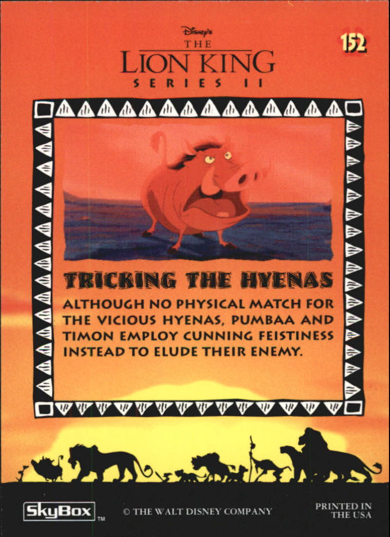 The Lion King (1994 Skybox) "Main Set" Cards #1 to #170 - Picture 303 of 339