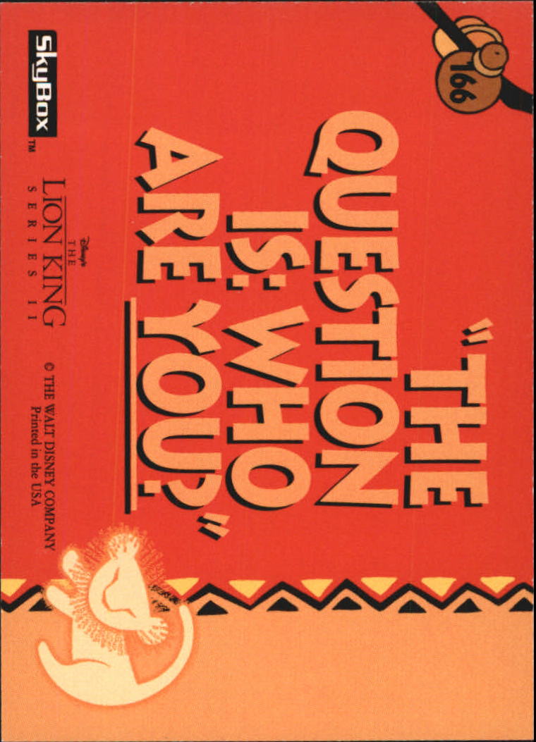 The Lion King (1994 Skybox) "Main Set" Cards #1 to #170 - Picture 331 of 339