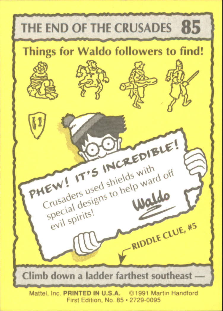 1991 Mattel Where's Waldo? #85 Clumb down a ladder farthest southeast back image