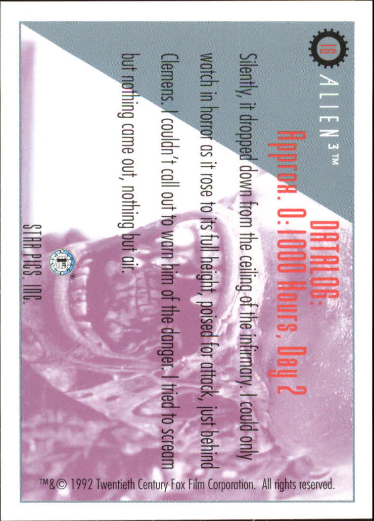 B3804- 1992 Star Pics Alien 3 Movie Card #s 1-85 -You Pick- 15+ FREE US ...